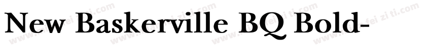 New Baskerville BQ Bold字体转换